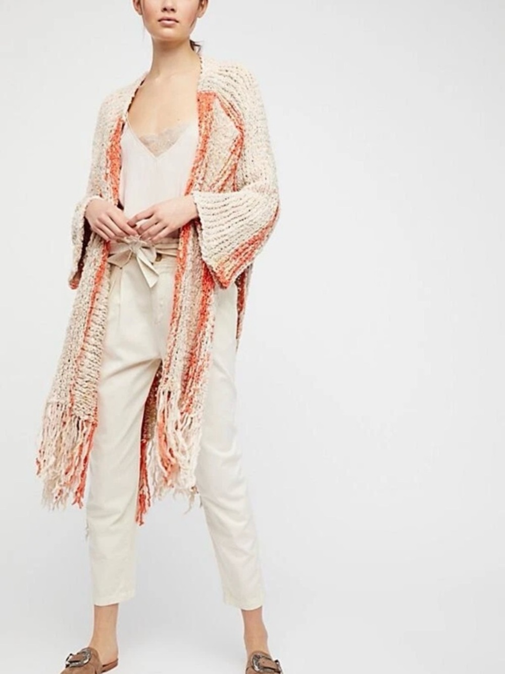 Free People Desert Daze fringe duster cardigan XS/SM
